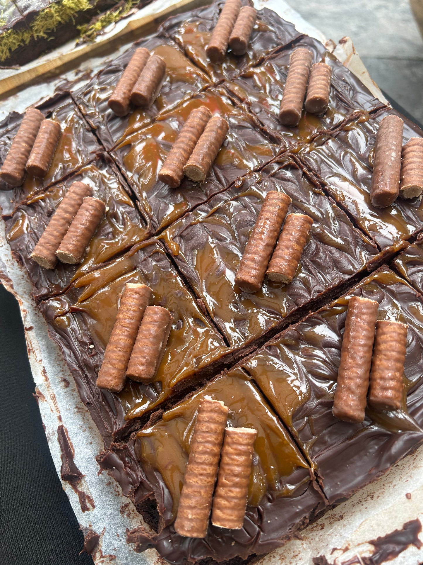 Salted caramel twix brownie